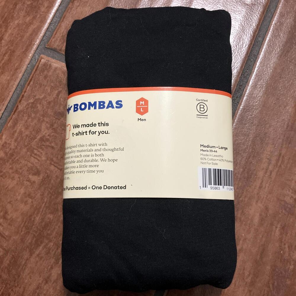 Bombas Women’s-Black T-Shirts Size Medium/Large NEW